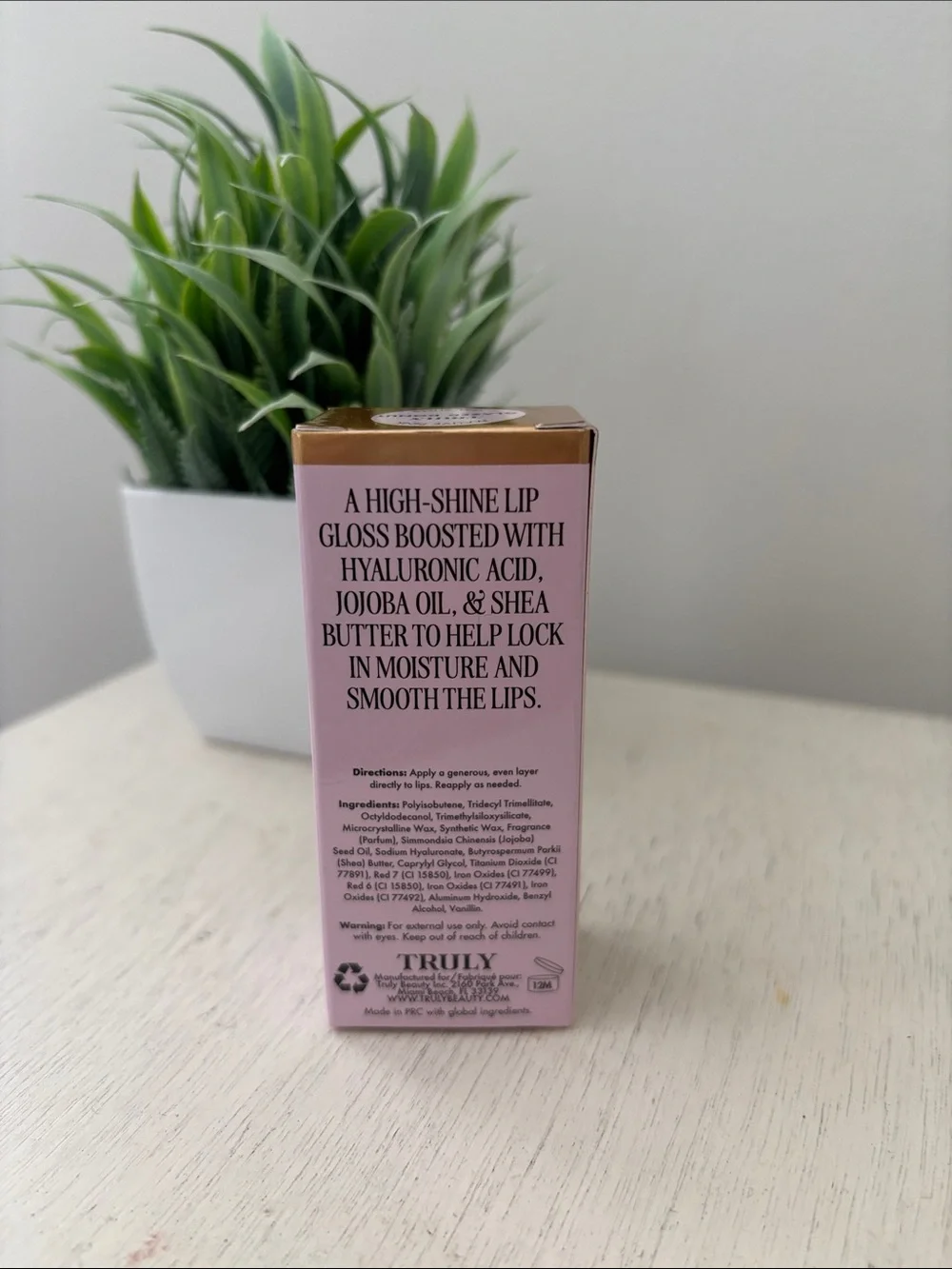 TRULY Glazed Donut Hydrating Lip Gloss Hyaluronic Shea Butter NIB